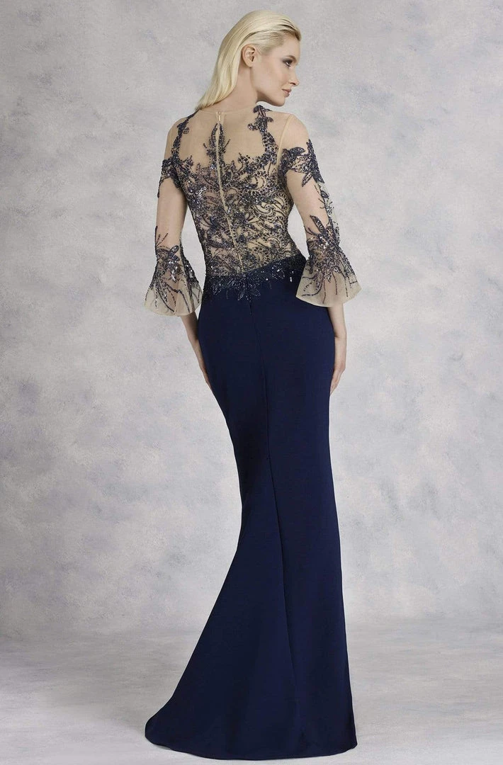 Janique - JA3011 Bedazzled Illusion Jewel Trumpet Dress Formal Gowns 4 Janique - JA3011 Bedazzled Illusion Jewel Trumpet Dress Formal Gowns