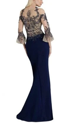 Janique - JA3011 Bedazzled Illusion Jewel Trumpet Dress Formal Gowns 9 Janique - JA3011 Bedazzled Illusion Jewel Trumpet Dress Formal Gowns