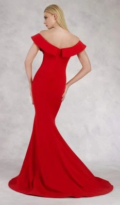 Janique - JQ1801 Split Off The Shoulder Mermaid Evening Gown Formal Gowns 14 Janique - JQ1801 Split Off The Shoulder Mermaid Evening Gown Formal Gowns