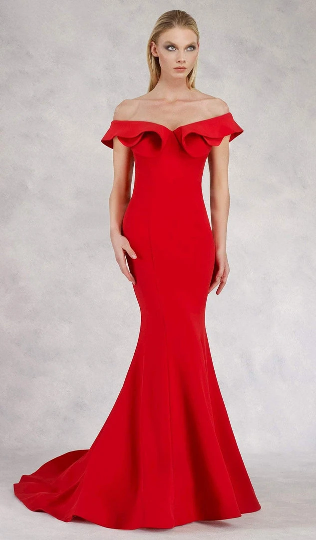 Janique - JQ1801 Split Off The Shoulder Mermaid Evening Gown Formal Gowns 8 Janique - JQ1801 Split Off The Shoulder Mermaid Evening Gown Formal Gowns