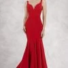 Janique - JQ1820 Sleeveless Vibrant Crepe Mermaid Gown