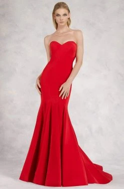 Janique - JQ1821 Classy Strapless Sweetheart Mermaid Gown
