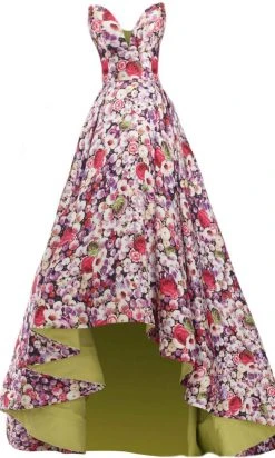 Janique - Strapless Sweetheart Hi-Lo Floral Ballgown JA2002 26 Janique - Strapless Sweetheart Hi-Lo Floral Ballgown JA2002