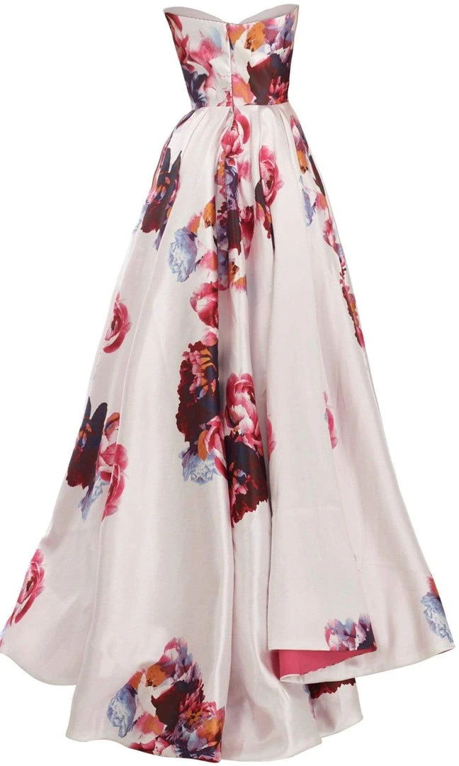 Janique - Strapless Sweetheart Hi-Lo Floral Ballgown JA2002 9 Janique - Strapless Sweetheart Hi-Lo Floral Ballgown JA2002