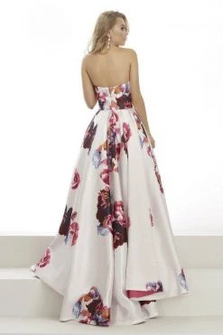 Janique - Strapless Sweetheart Hi-Lo Floral Ballgown JA2002 16 Janique - Strapless Sweetheart Hi-Lo Floral Ballgown JA2002