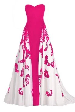 Janique - W1376 Strapless Sweetheart Fitted Dress With Overlay Formal Gowns 10 Janique - W1376 Strapless Sweetheart Fitted Dress With Overlay Formal Gowns