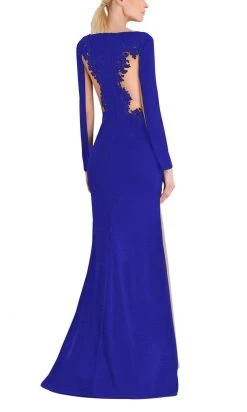 Janique - W2413 Sweetheart Long Sleeves Sheath Dress Formal Gowns