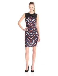 Jax - 1ZBJ93M Multi-Colored V Printed Dress