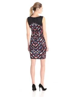 Jax - 1ZBJ93M Multi-Colored V Printed Dress 6 Jax - 1ZBJ93M Multi-Colored V Printed Dress