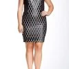 Jax - 2PYR57Q Crisscross Trim Cutout Dress