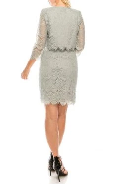 Cocktail Dresses Jessica Howard - JH8M5167 Two Piece Lace Fitted Dress With Jacket