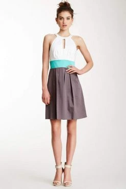 Cocktail Dresses Jessica Simpson - Halter Neck A-Line Dress JS3A4617