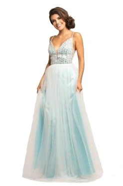 Johnathan Kayne - 2000 Illusion V Neck Sleeveless Glitter Mesh Gown 7 Johnathan Kayne - 2000 Illusion V Neck Sleeveless Glitter Mesh Gown