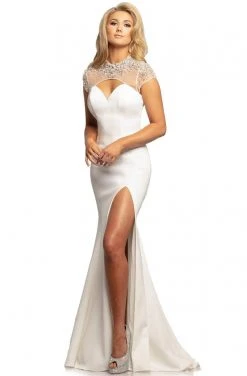 Johnathan Kayne - 2024 Jewel Draped Illusion Cutout Mermaid Gown