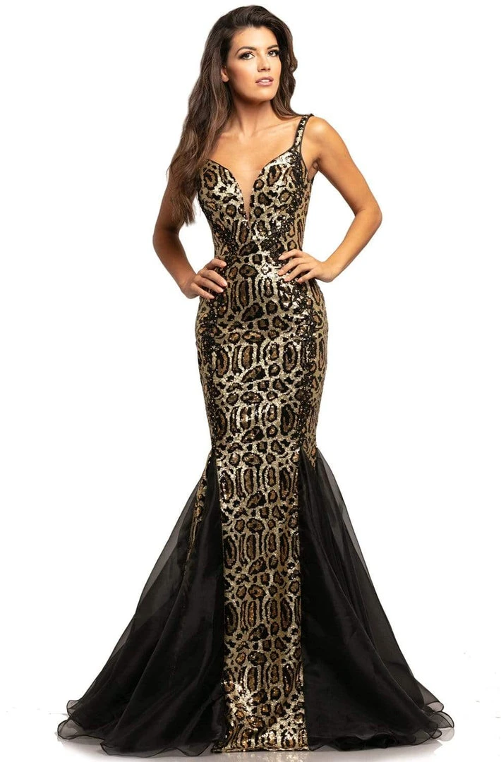 Johnathan Kayne - 2026 Sequined Deep V-neck Mermaid Dress 3 Johnathan Kayne - 2026 Sequined Deep V-neck Mermaid Dress