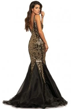 Johnathan Kayne - 2026 Sequined Deep V-neck Mermaid Dress 5 Johnathan Kayne - 2026 Sequined Deep V-neck Mermaid Dress