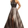Formal Gowns Johnathan Kayne - 2030 Embellished Halter Printed A-line Dress 2 Formal Gowns Johnathan Kayne - 2030 Embellished Halter Printed A-line Dress
