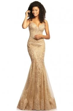 Johnathan Kayne - 2032 Beaded Lace Plunging Sweetheart Dress Formal Gowns