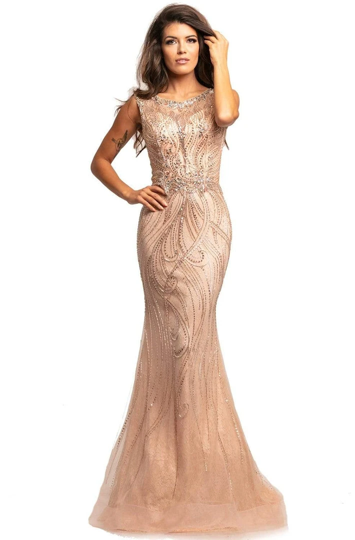 Formal Gowns Johnathan Kayne - 2042 Embellished Bateau Trumpet Dress 3 Formal Gowns Johnathan Kayne - 2042 Embellished Bateau Trumpet Dress