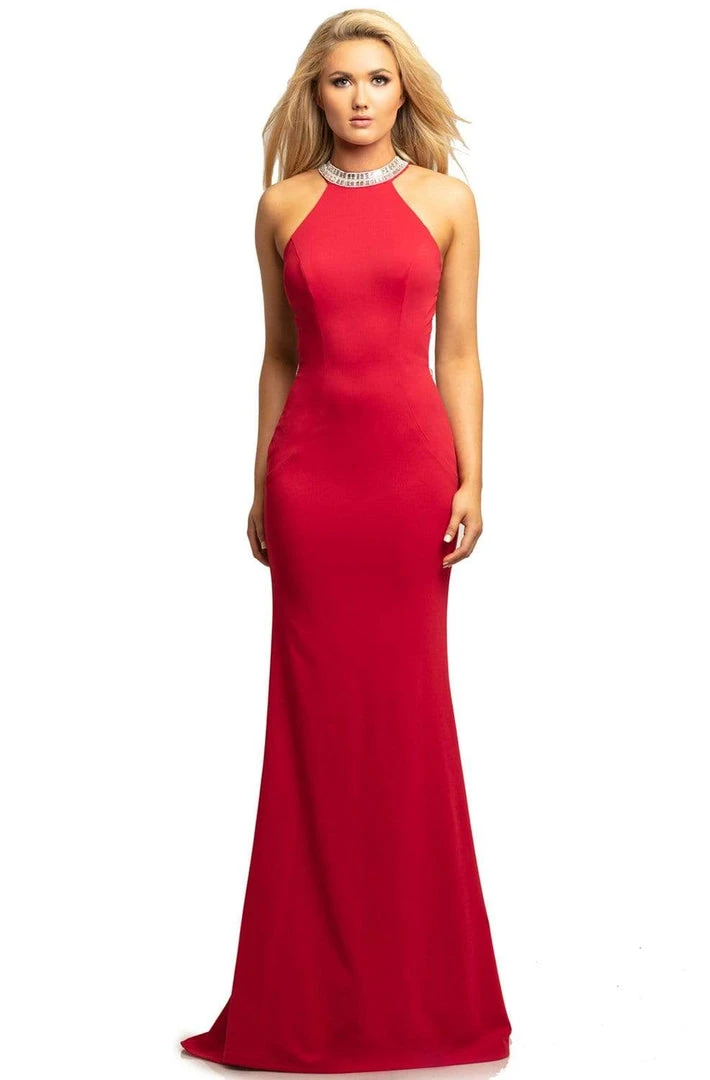 Johnathan Kayne - 2049 Illusion Back High Halter Dress Formal Gowns 3 Johnathan Kayne - 2049 Illusion Back High Halter Dress Formal Gowns