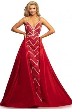 Formal Gowns Johnathan Kayne - 2052 Embellished Dress With Ballgown Overskirt
