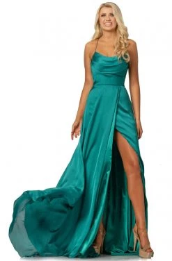 Johnathan Kayne - 2079 Scoop Neck A-line Gown With Slit And Train Formal Gowns 11 Johnathan Kayne - 2079 Scoop Neck A-line Gown With Slit And Train Formal Gowns
