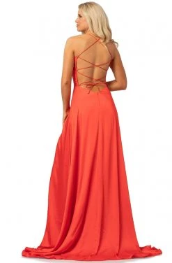 Johnathan Kayne - 2079 Scoop Neck A-line Gown With Slit And Train Formal Gowns 8 Johnathan Kayne - 2079 Scoop Neck A-line Gown With Slit And Train Formal Gowns