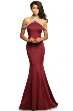 Johnathan Kayne - 2085 Embellished High Halter Mermaid Dress Formal Gowns 8 Johnathan Kayne - 2085 Embellished High Halter Mermaid Dress Formal Gowns