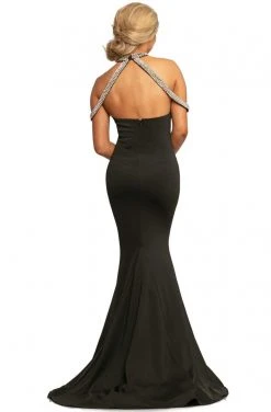 Johnathan Kayne - 2085 Embellished High Halter Mermaid Dress Formal Gowns