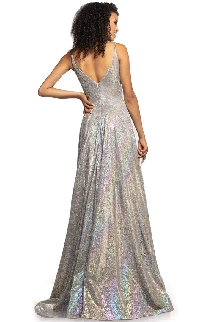 Johnathan Kayne - 2094 Metallic Floral A-Line Evening Gown Formal Gowns 4 Johnathan Kayne - 2094 Metallic Floral A-Line Evening Gown Formal Gowns