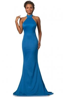 Johnathan Kayne - 2096 High Halter Neck Trumpet Dress With Train Formal Gowns 10 Johnathan Kayne - 2096 High Halter Neck Trumpet Dress With Train Formal Gowns