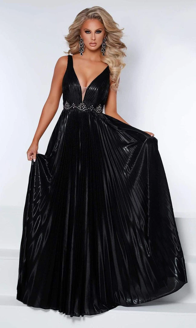 Johnathan Kayne - 2426 Metallic Pleated A-line Gown 3 Johnathan Kayne - 2426 Metallic Pleated A-line Gown