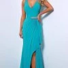 Johnathan Kayne - 2432 V-neck Ruffle Skirt Gown Formal Gowns