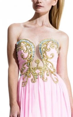 Johnathan Kayne - 502 Strapless Gilded Plunging Gown Formal Gowns 15 Johnathan Kayne - 502 Strapless Gilded Plunging Gown Formal Gowns