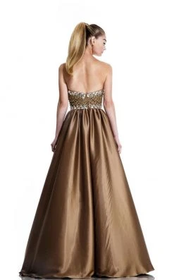 Formal Gowns Johnathan Kayne - 511 Strapless Bejeweled Satin Gown