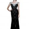Formal Gowns Johnathan Kayne - 519 Bejeweled V-neck Sheath Dress 1 Formal Gowns Johnathan Kayne - 519 Bejeweled V-neck Sheath Dress