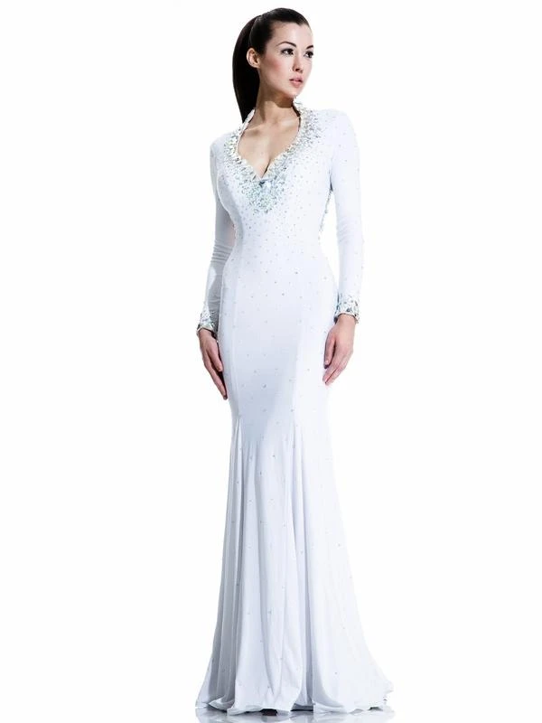 Formal Gowns Johnathan Kayne - 576 Long Sleeve Ornate Queen Anne Dress 7 Formal Gowns Johnathan Kayne - 576 Long Sleeve Ornate Queen Anne Dress