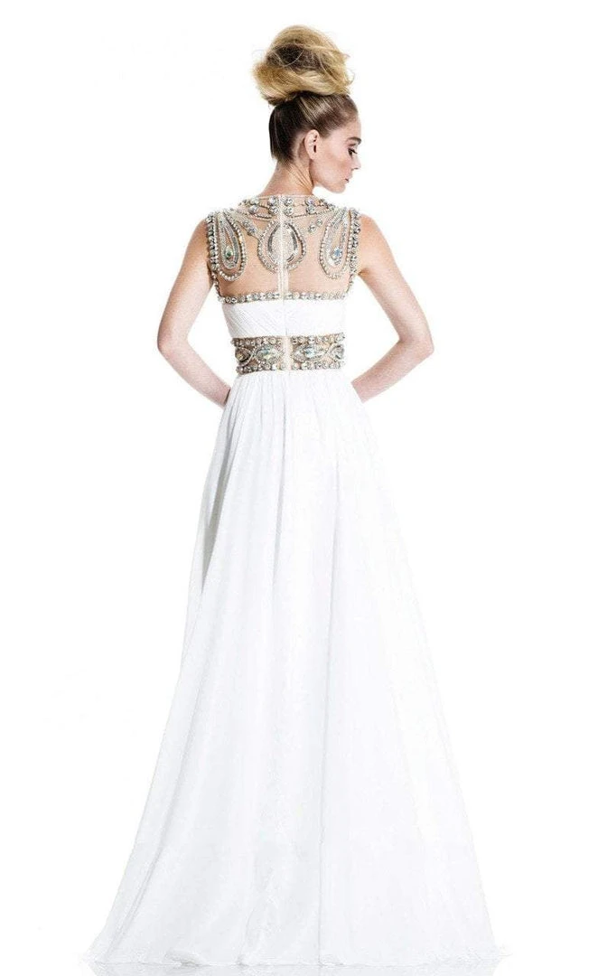 Johnathan Kayne - 596 Jeweled Illusion A-Line Gown Formal Gowns 6 Johnathan Kayne - 596 Jeweled Illusion A-Line Gown Formal Gowns
