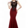 Johnathan Kayne - 6044 Vampy Beaded Lace Up Mermaid Gown Formal Gowns