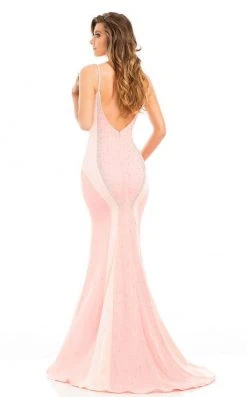 Johnathan Kayne - 7097 Embellished V-neck Dress 9 Johnathan Kayne - 7097 Embellished V-neck Dress