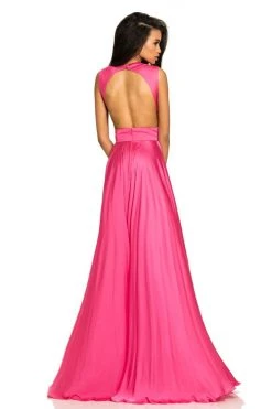 Johnathan Kayne - 8072 Ruched Cutout Charmeuse Gown 21 Johnathan Kayne - 8072 Ruched Cutout Charmeuse Gown
