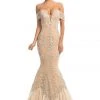 Johnathan Kayne - 8211 Crystal Adorned Off Shoulder Mermaid Gown