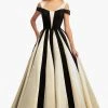 Johnathan Kayne - 9000 Two Tone V-neck Pleated Ballgown Formal Gowns 2 Johnathan Kayne - 9000 Two Tone V-neck Pleated Ballgown Formal Gowns