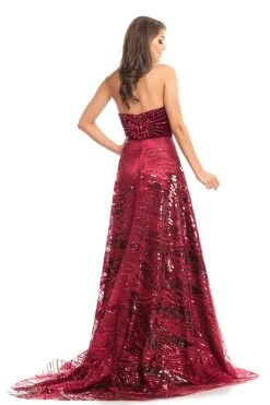 Formal Gowns Johnathan Kayne - 9014 Strapless V-Neck Sequined A-Line Gown