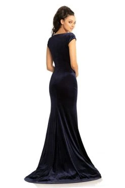 Johnathan Kayne - 9018 Surplice Style Velvet Sheath Evening Gown 13 Johnathan Kayne - 9018 Surplice Style Velvet Sheath Evening Gown