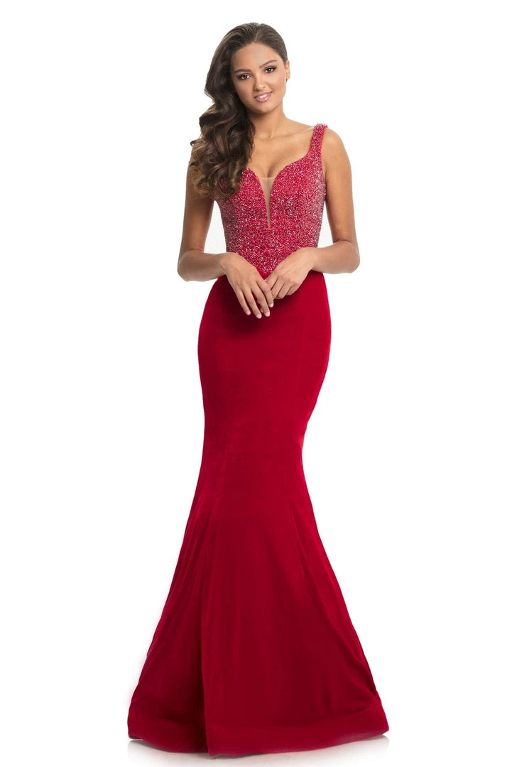Johnathan Kayne - 9019 Fully Studded Bodice Velvet Mermaid Gown 7 Johnathan Kayne - 9019 Fully Studded Bodice Velvet Mermaid Gown