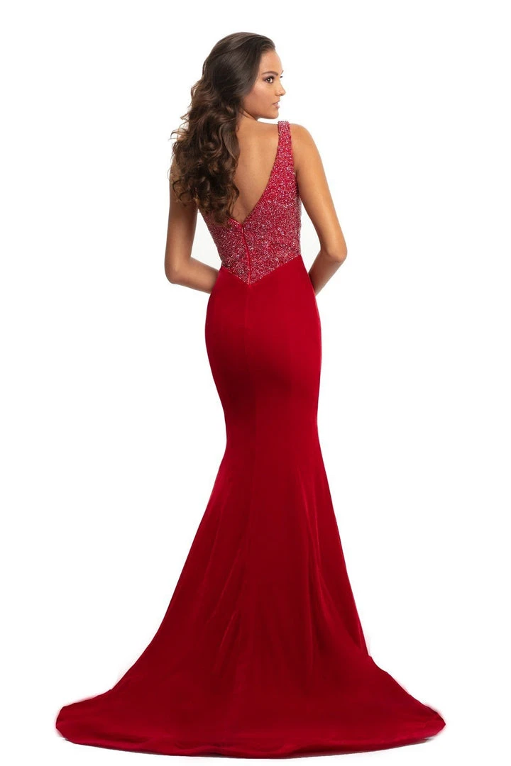 Johnathan Kayne - 9019 Fully Studded Bodice Velvet Mermaid Gown 8 Johnathan Kayne - 9019 Fully Studded Bodice Velvet Mermaid Gown