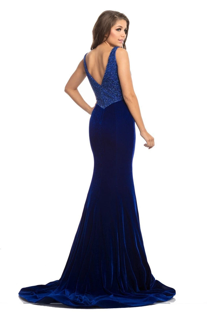 Johnathan Kayne - 9019 Fully Studded Bodice Velvet Mermaid Gown 10 Johnathan Kayne - 9019 Fully Studded Bodice Velvet Mermaid Gown