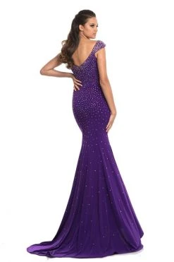 Johnathan Kayne - 9041 Embellished Cap Sleeve V-neck Trumpet Dress 13 Johnathan Kayne - 9041 Embellished Cap Sleeve V-neck Trumpet Dress