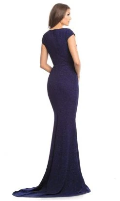 Johnathan Kayne - 9043 Plunging V-neck Glitter Knit Trumpet Dress Formal Gowns 11 Johnathan Kayne - 9043 Plunging V-neck Glitter Knit Trumpet Dress Formal Gowns
